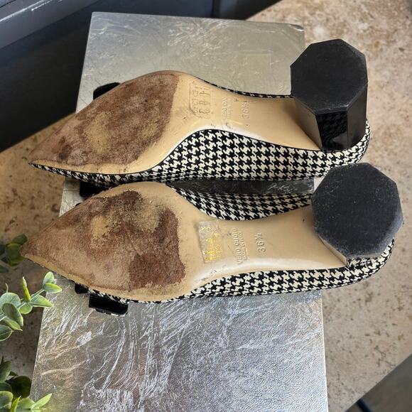 Roberto Festa Vintage Suede Houndstooth Octagon Heel Point Toe Buckle 36 1/2 (6) - Picture 6 of 8